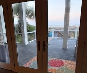 Smudges on the door
